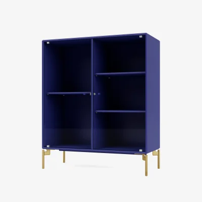 Nordic Nest Montana Ripple II display cabinet 69.6x82.2x30 cm Monarch-legs brass