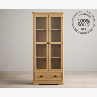 Oak&More Bridstow Solid Oak Glazed Display Cabinet
