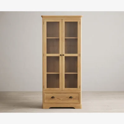 Oak&More Bridstow Solid Oak Glazed Display Cabinet