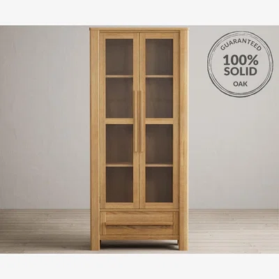 Oak&More Eclipse Solid Oak Glazed Display Cabinet