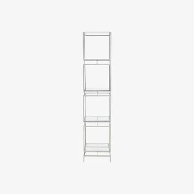 Olivia's Libra Abington Stainless Steel Frame and Clear Glass Display Unit