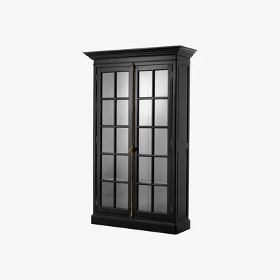 Olivia's Eichholtz Côte Sud Cabinet Black Finish