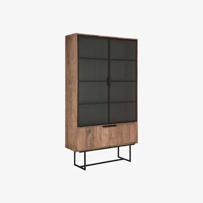 Olivia's DTP Interiors Odeon No.1 High Showcase in Recycled Teakwood
