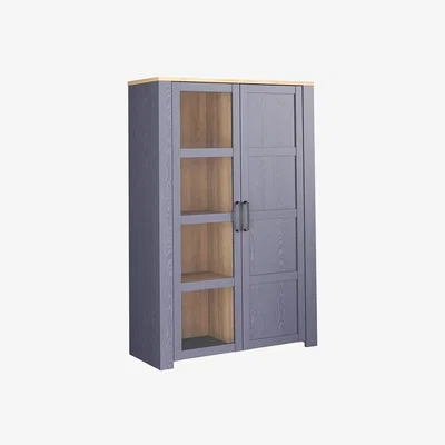 The Range Bohol Navy Oak Display Cabinet - Blue