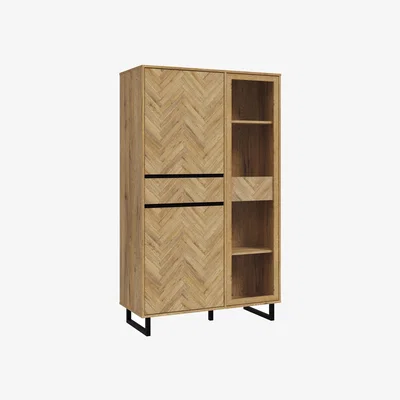 The Range Nikomedes Display Cabinet - Oak
