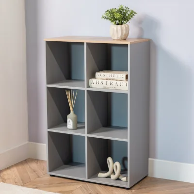 The Range Cuba Sonoma Oak Storage Unit - Grey / 6