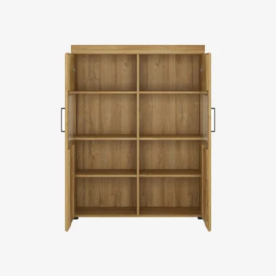 The Range Cortina Low Wide 2 Door Display Cabinet in Grandson Oak - Grandson Oak