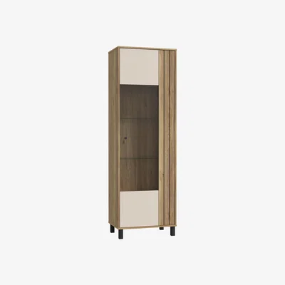 The Range Grafton Display Cabinet - Cream and Oak