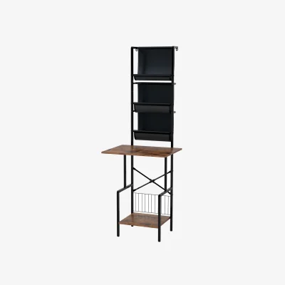 The Range Record Stand Player Display Storage Shelf Cabinet 2 Shelves 3 Racks - Brown
