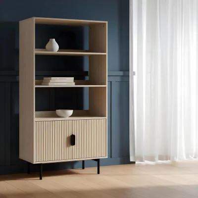 The Range OHS Ribbed Display Unit - Light Wood
