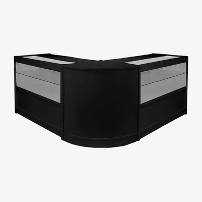 The Range Shop Counters Display Cabinet - Black Gemini Set - C1200 x2 and CM60 - Black