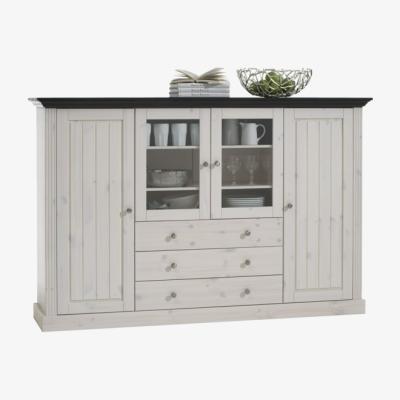 The Range Monaco Four Door Three Drawer Display Cabinet - White