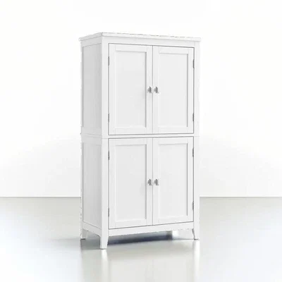 The Range 4 Door Freestanding Display Cabinet  - white