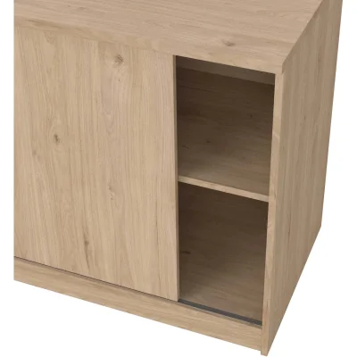 The Range Budapest Natural Oak-Effect Storage Unit, 1 Door 3 Drawers - Natural Oak Effect