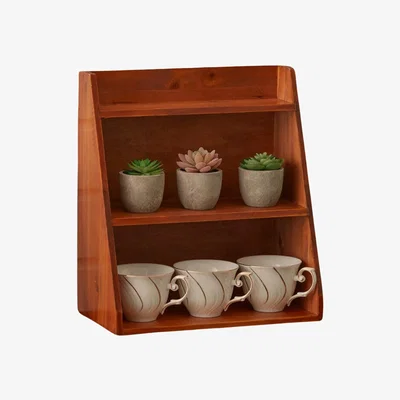 The Range Wooden 3 Tier Storage Display Unit - Brown