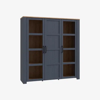 The Range Bohol Large Display Cabinet - Navy