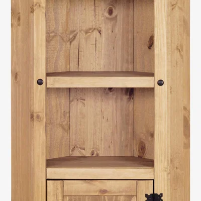 The Range Corona Corner Display Cabinet - Waxed Pine