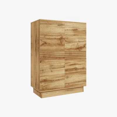 The Range Toro Highboard with 2 doors in Wotan Oak - Wotan Oak