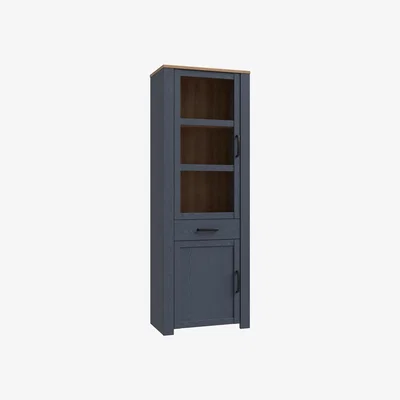 The Range Bohol Narrow Display Cabinet - Navy