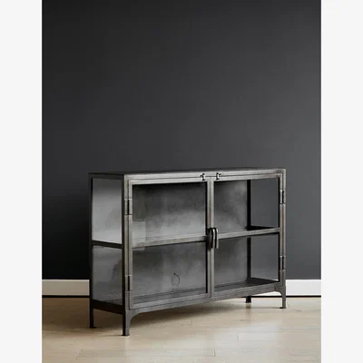 Rose & Grey Charcoal Iron and Glass Display Cabinet
