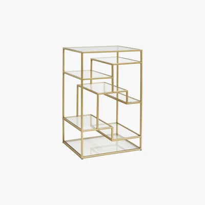 Amara Nordal - Display Cabinet with Glass Shelves - Gold