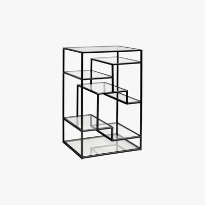 Amara Nordal - Display Cabinet with Glass Shelves - Black