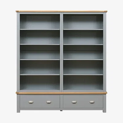 The Cotswold Company Sussex Storm Grey Grand Bookcase