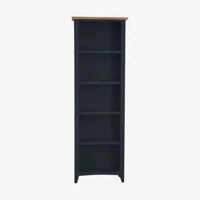 Chiltern Oak Furniture Gloucester Midnight Grey Painted Oak Large Bookcase
