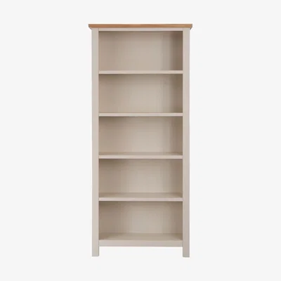 Chiltern Oak Furniture Salisbury Ivory Painted Oak Large Bookcase