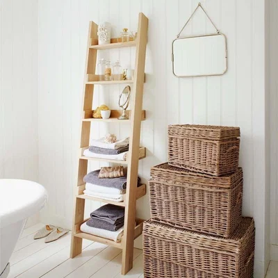 Graham & Green Oak Ladder Shelf