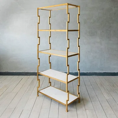 Graham & Green Hana Iron and Marble Shelving Unit