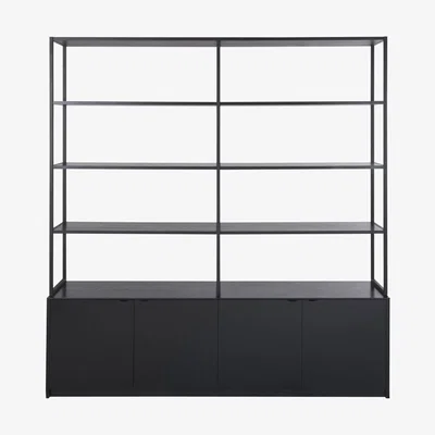 Maisons du Monde Black bookcase with 4 doors