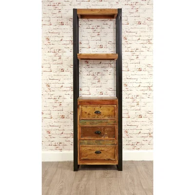 Oak&More Downtown Modern Alcove Bookcase (with drawers)