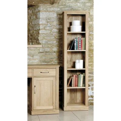 Oak&More Rhone Solid Oak Narrow Bookcase