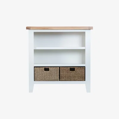 Oak&More Eden Oak and White Small Bookcase