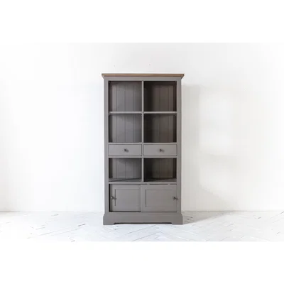 Perch and Parrow Cooper Oak Shelving Unit in Storm Grey