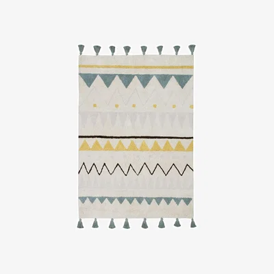 Amara Canals Azteca Washable Rug - Blue