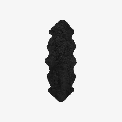 Amara Essentials - New Zealand Sheepskin Rug - Short Curly Wool - 180x60cm - Black