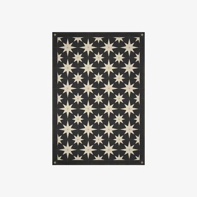 Amara PODEVACHE - 5th Avenue Stars Vinyl Floor Mat - Black/Cream