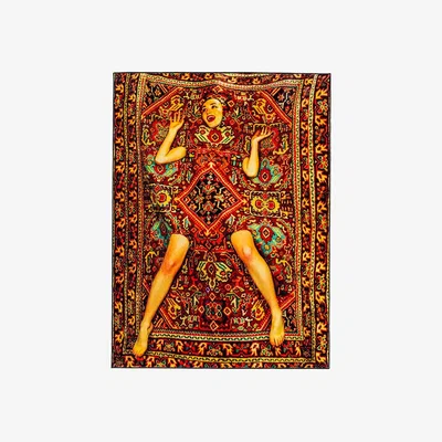 Amara Seletti wears Toiletpaper - Toiletpaper Rug - Lady in Carpet