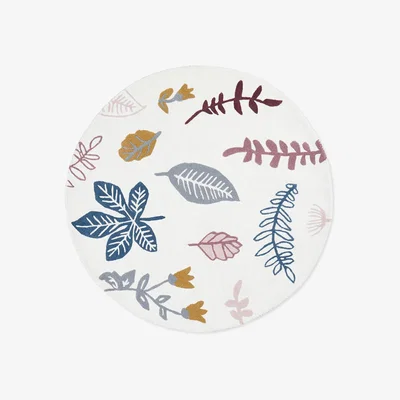 Amara Cam Cam Copenhagen - Circular Woollen Rug - Pressed Leaves Rose