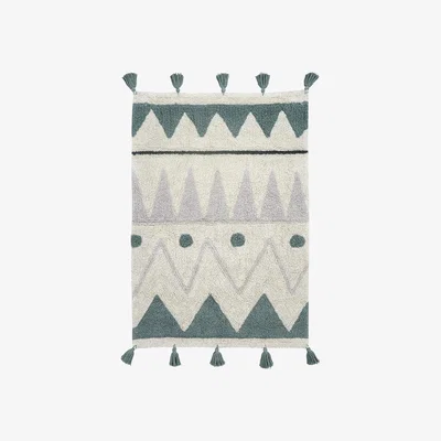 Amara Lorena Canals - Azteca Washable Mini Rug - Blue/Grey - 70x100cm