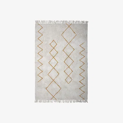 Amara Bloomingville - Zig Zag Cotton Rug - Yellow