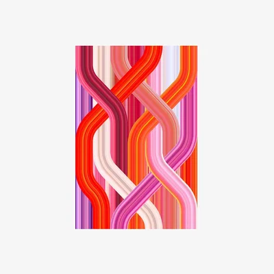 Amara Qeeboo - Wave Rug - 200x300cm - Red