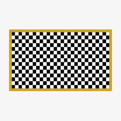 Amara MacKenzie-Childs - Check It Out Rug - Gold - 70x119cm