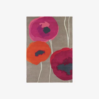 Amara Sanderson - Poppies Red/Orange Rug - 170x240cm