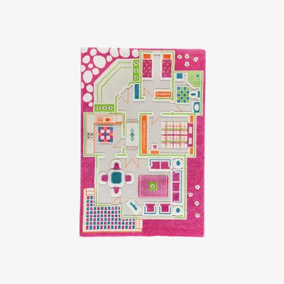Amara IVI World - Children's 3D Play Rug - Pink Play House - 100x150cm