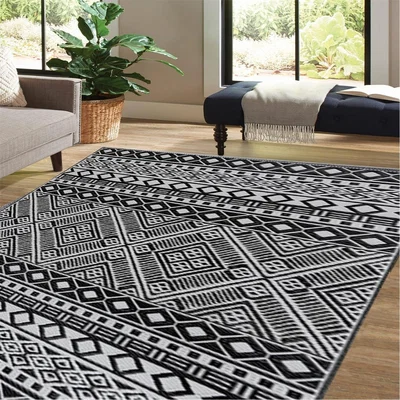 Amara Jacquard Palm Tree 180 x 120cm Outdoor Rug
