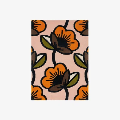Amara Orla Kiely - Passion Flower Rug - Pink - 120x180cm