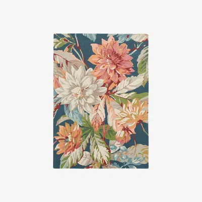 Amara Sanderson - Dahlia & Rosehip Rug - Teal - 170x200cm